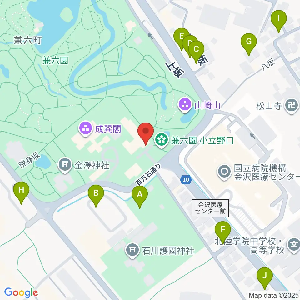 いしかわ生活工芸ミュージアム周辺の駐車場・コインパーキング一覧地図