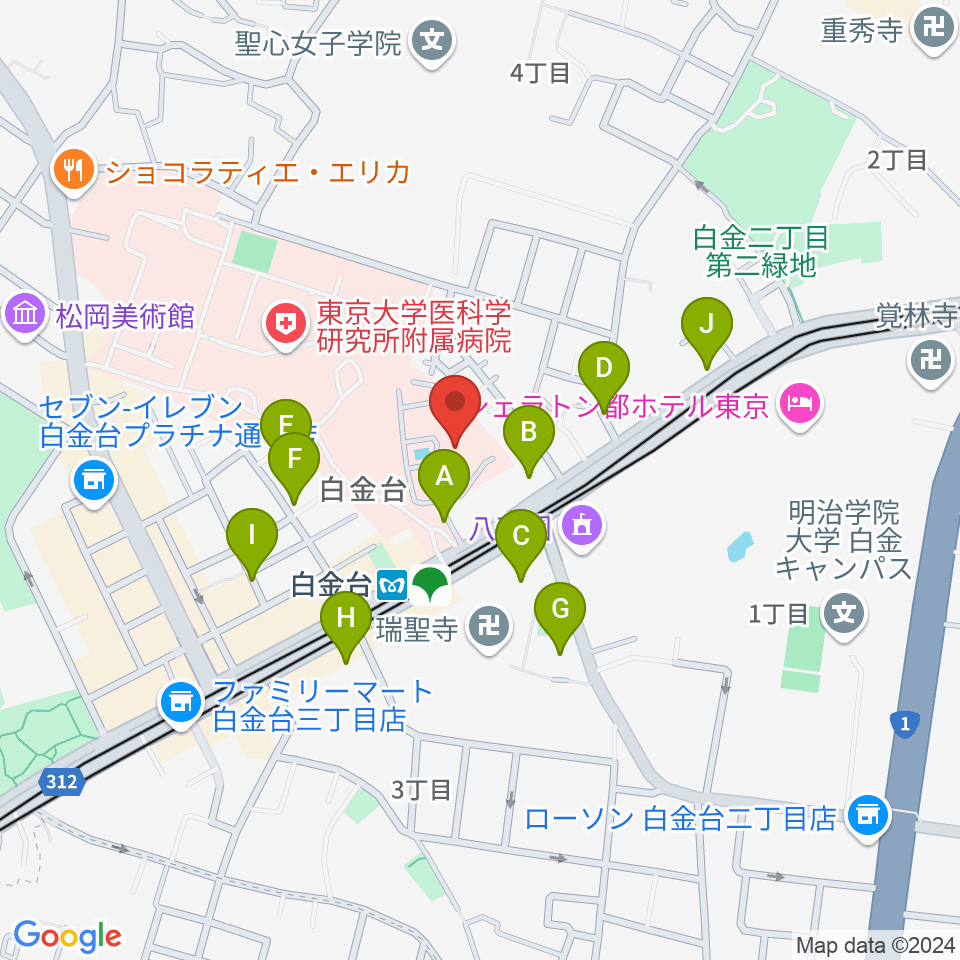 港区立郷土歴史館周辺の駐車場・コインパーキング一覧地図