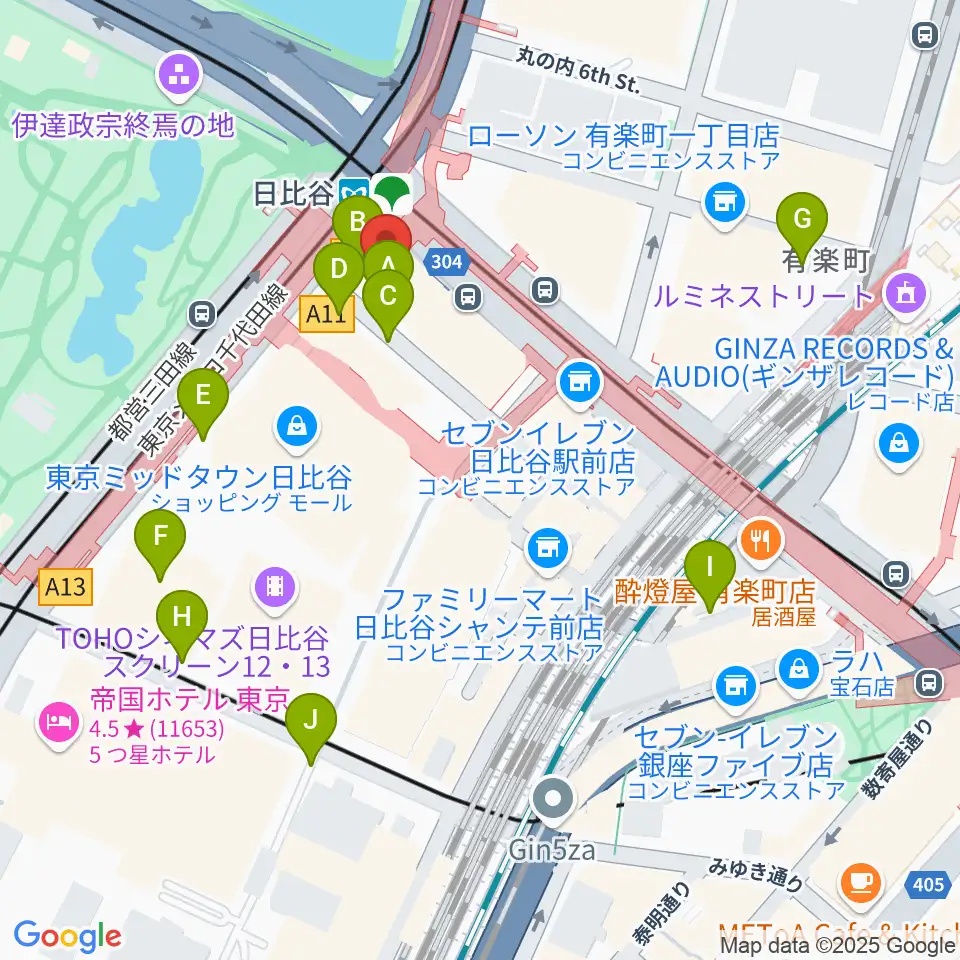 ベヒシュタイン・セントラム 東京周辺の駐車場・コインパーキング一覧地図