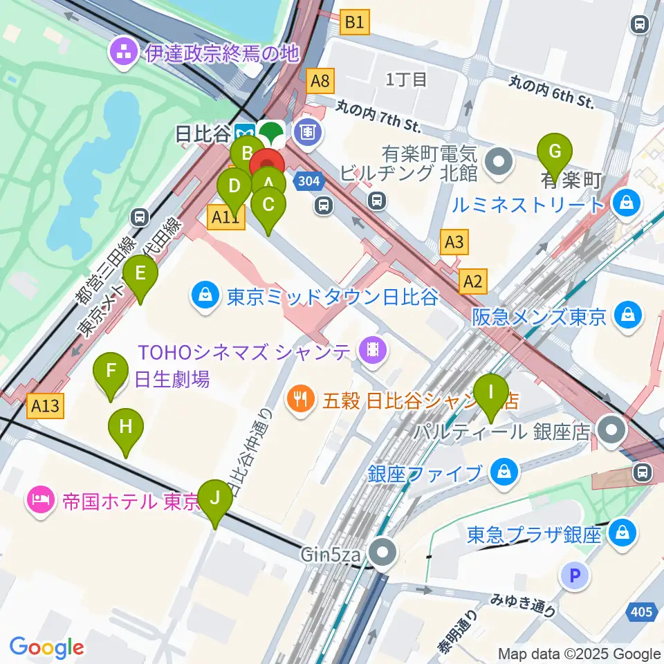 ベヒシュタイン・セントラム 東京周辺の駐車場・コインパーキング一覧地図