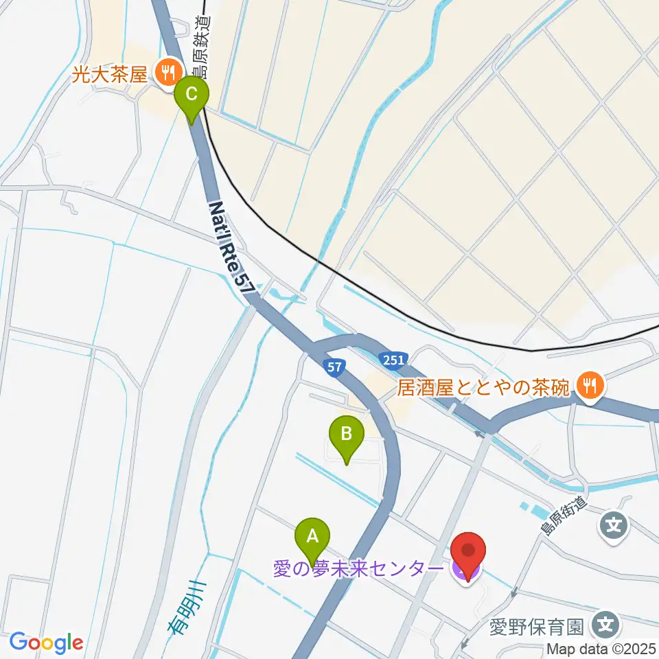 愛の夢未来センター周辺の駐車場・コインパーキング一覧地図