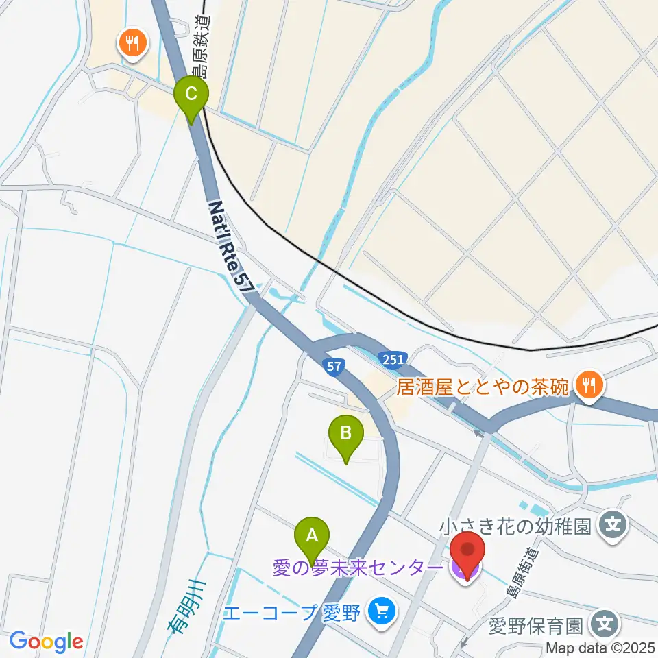 愛の夢未来センター周辺の駐車場・コインパーキング一覧地図