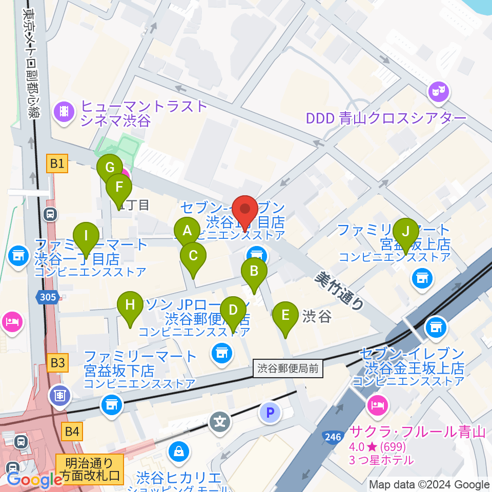 渋谷近未来会館周辺の駐車場・コインパーキング一覧地図