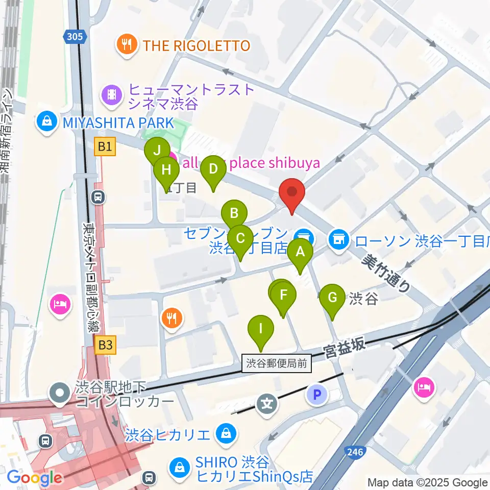 渋谷近未来会館周辺の駐車場・コインパーキング一覧地図