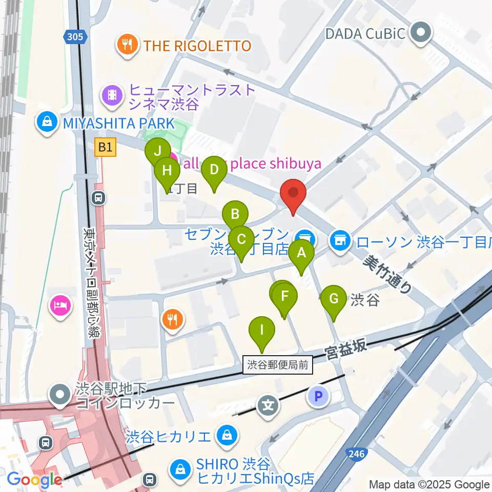 渋谷近未来会館周辺の駐車場・コインパーキング一覧地図