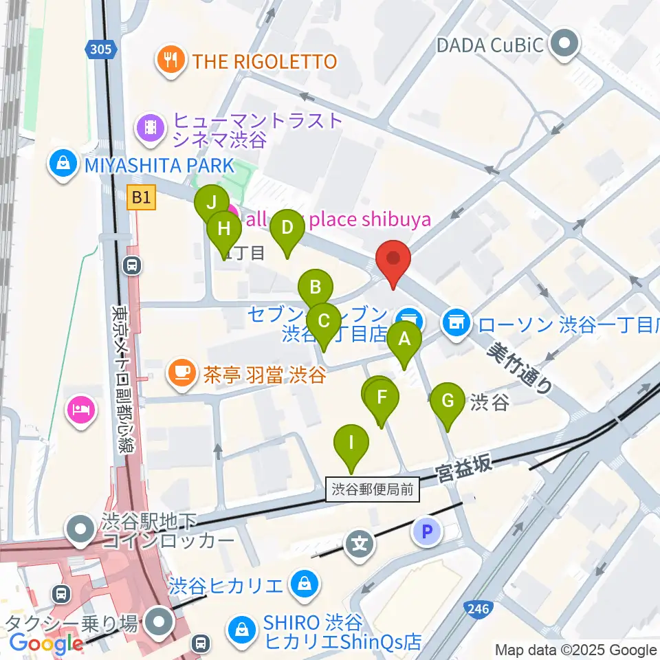 渋谷近未来会館周辺の駐車場・コインパーキング一覧地図