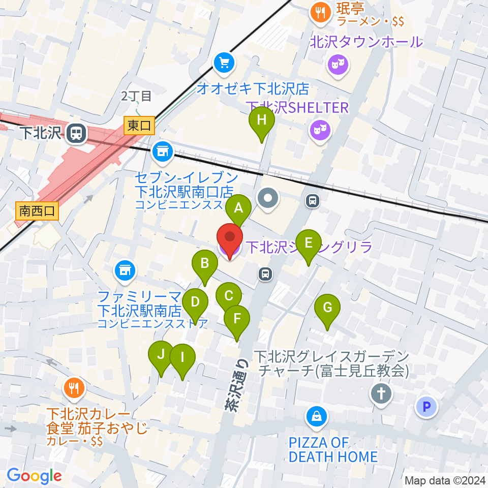 下北沢シャングリラ周辺の駐車場・コインパーキング一覧地図