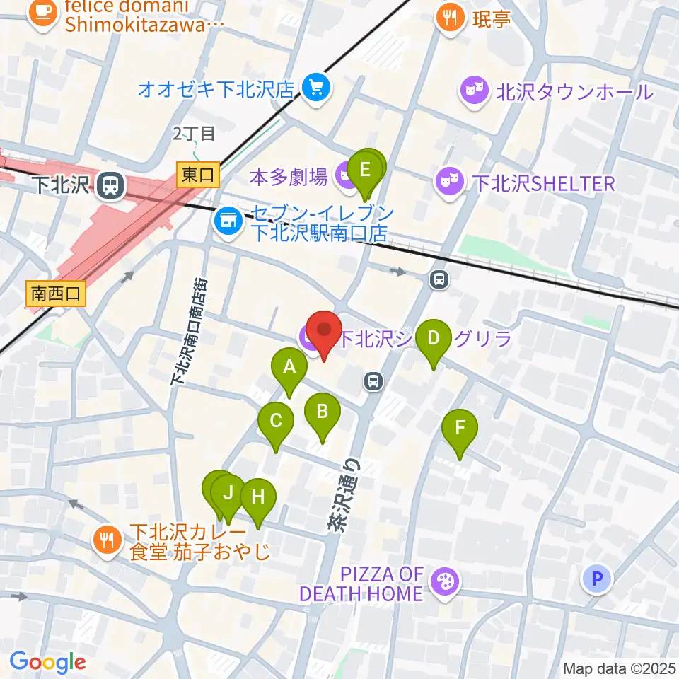 下北沢シャングリラ周辺の駐車場・コインパーキング一覧地図