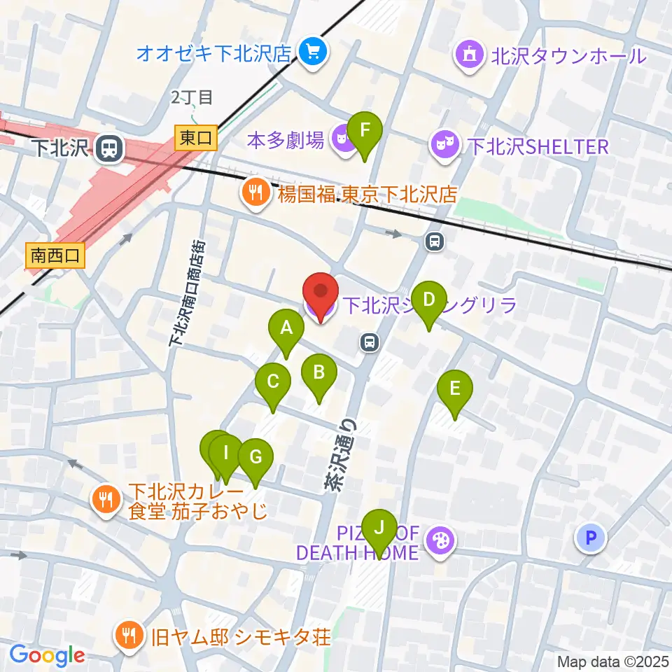 下北沢シャングリラ周辺の駐車場・コインパーキング一覧地図