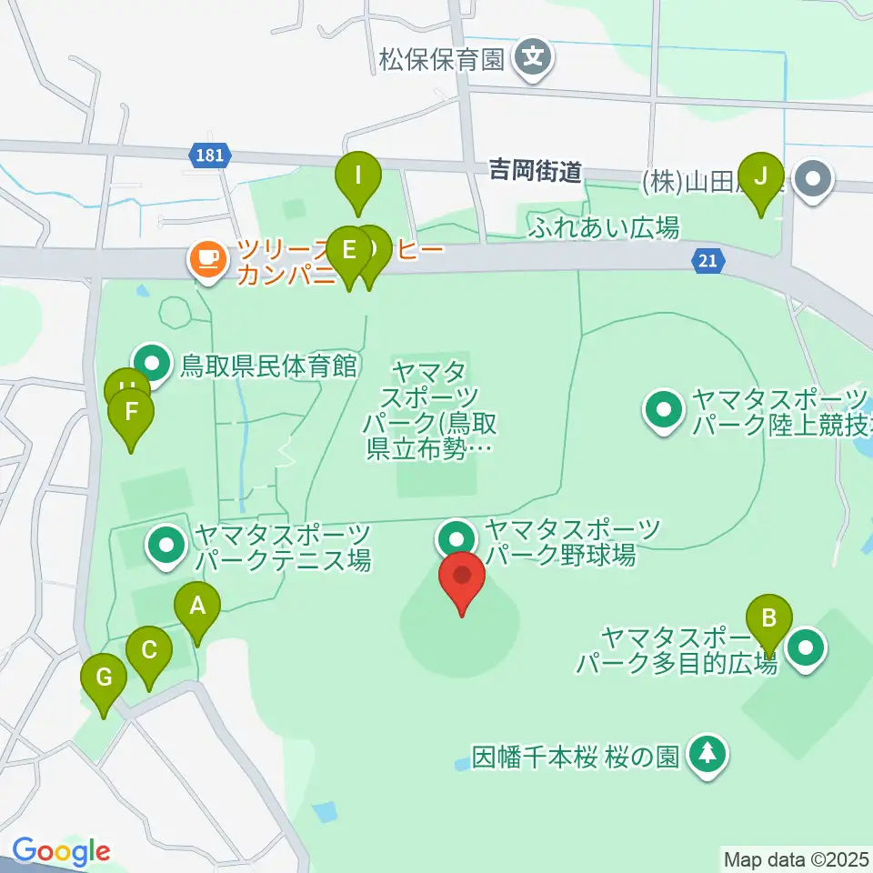ヤマタスポーツパーク野球場周辺の駐車場・コインパーキング一覧地図