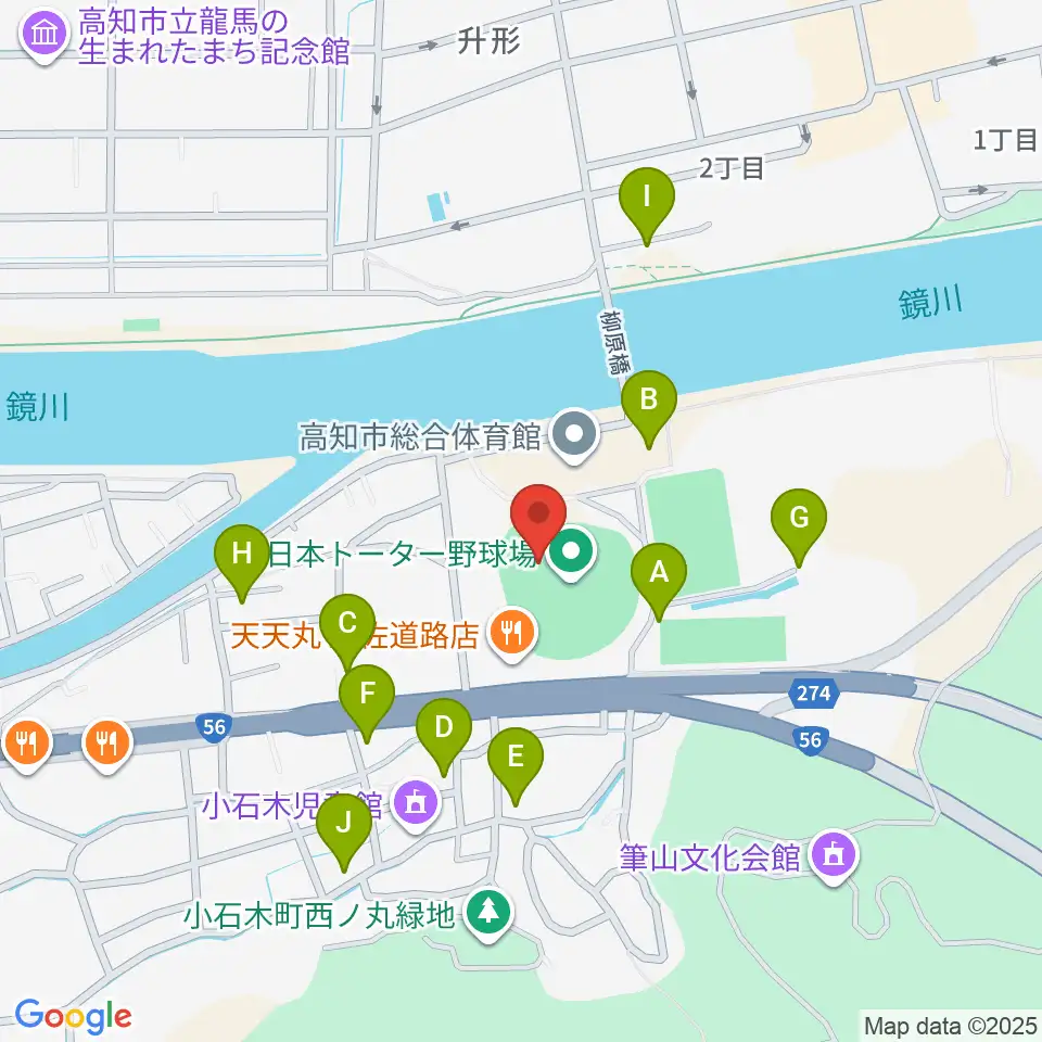 日本トーター野球場周辺の駐車場・コインパーキング一覧地図