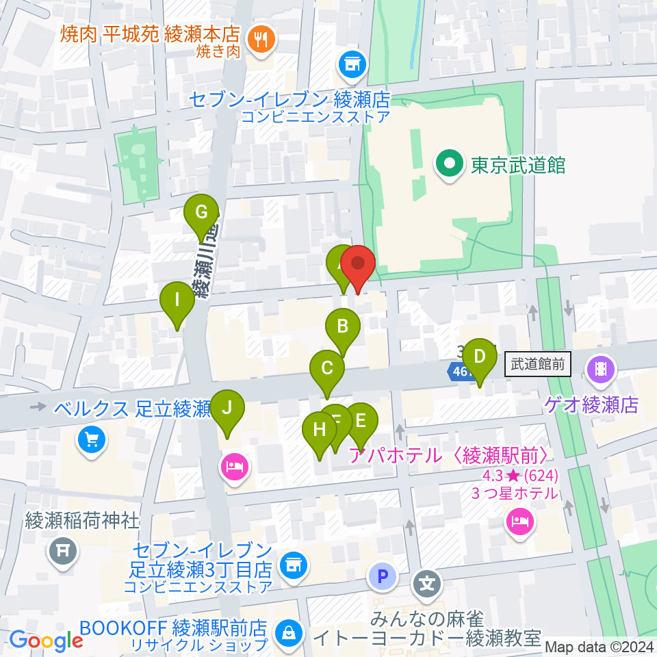 カフェオレーベルスタジオ周辺の駐車場・コインパーキング一覧地図