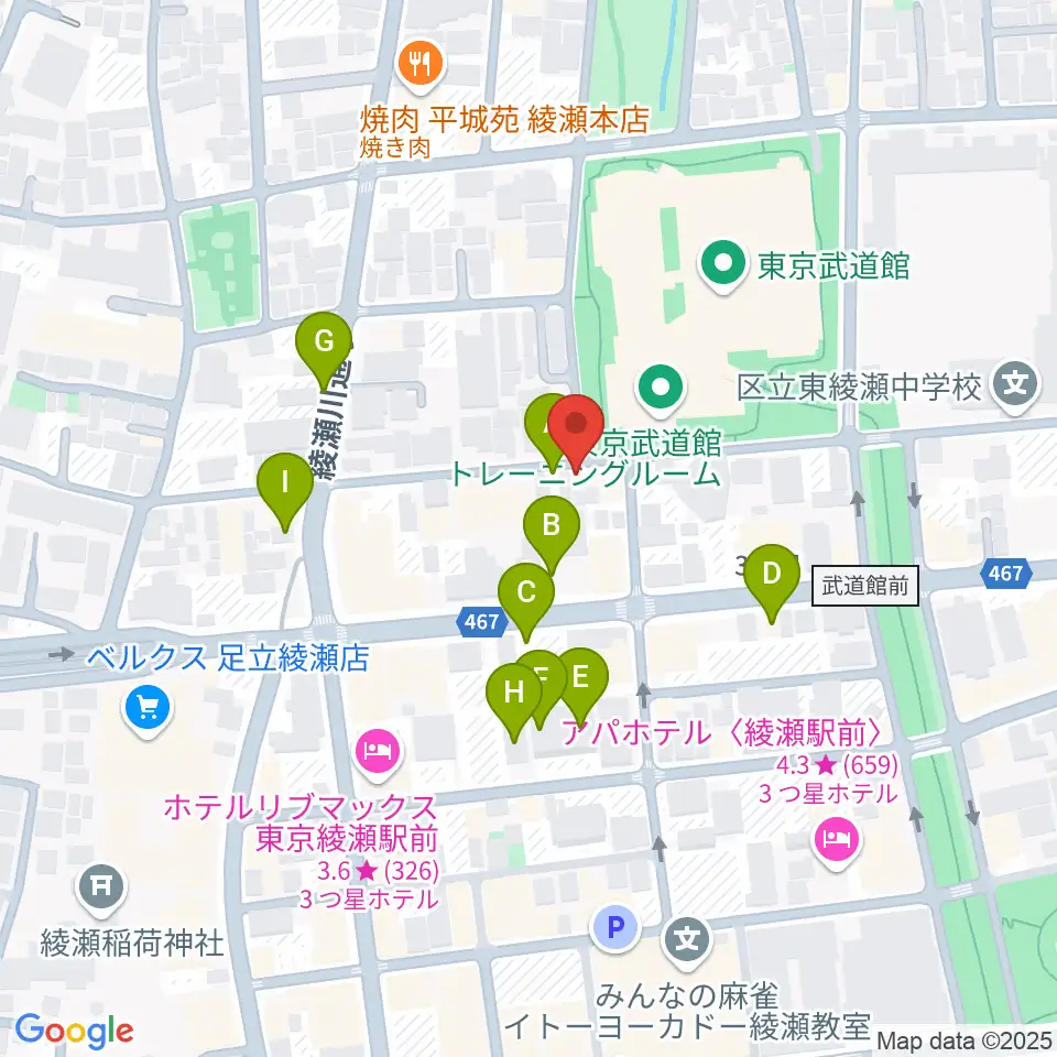 カフェオレーベルスタジオ周辺の駐車場・コインパーキング一覧地図