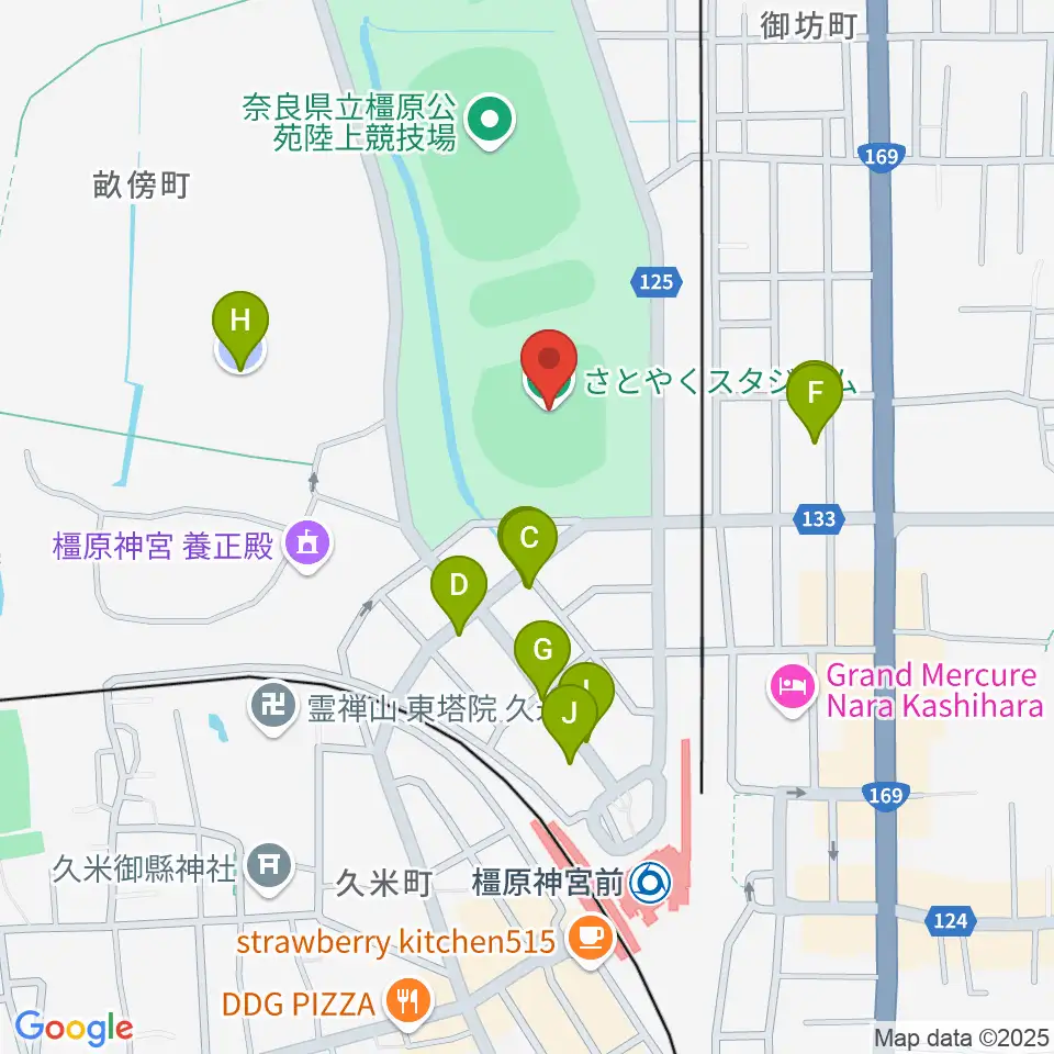 さとやくスタジアム周辺の駐車場・コインパーキング一覧地図