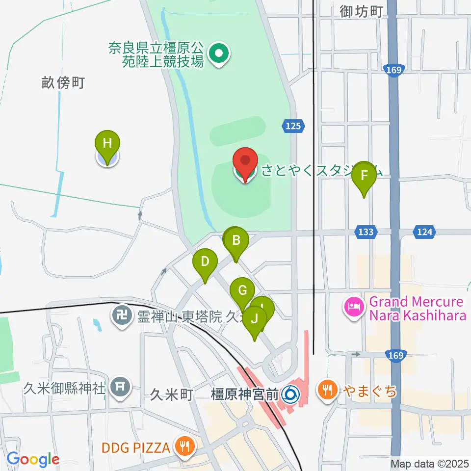 さとやくスタジアム周辺の駐車場・コインパーキング一覧地図