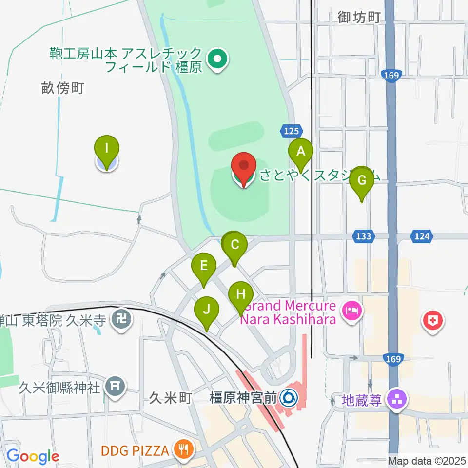 さとやくスタジアム周辺の駐車場・コインパーキング一覧地図
