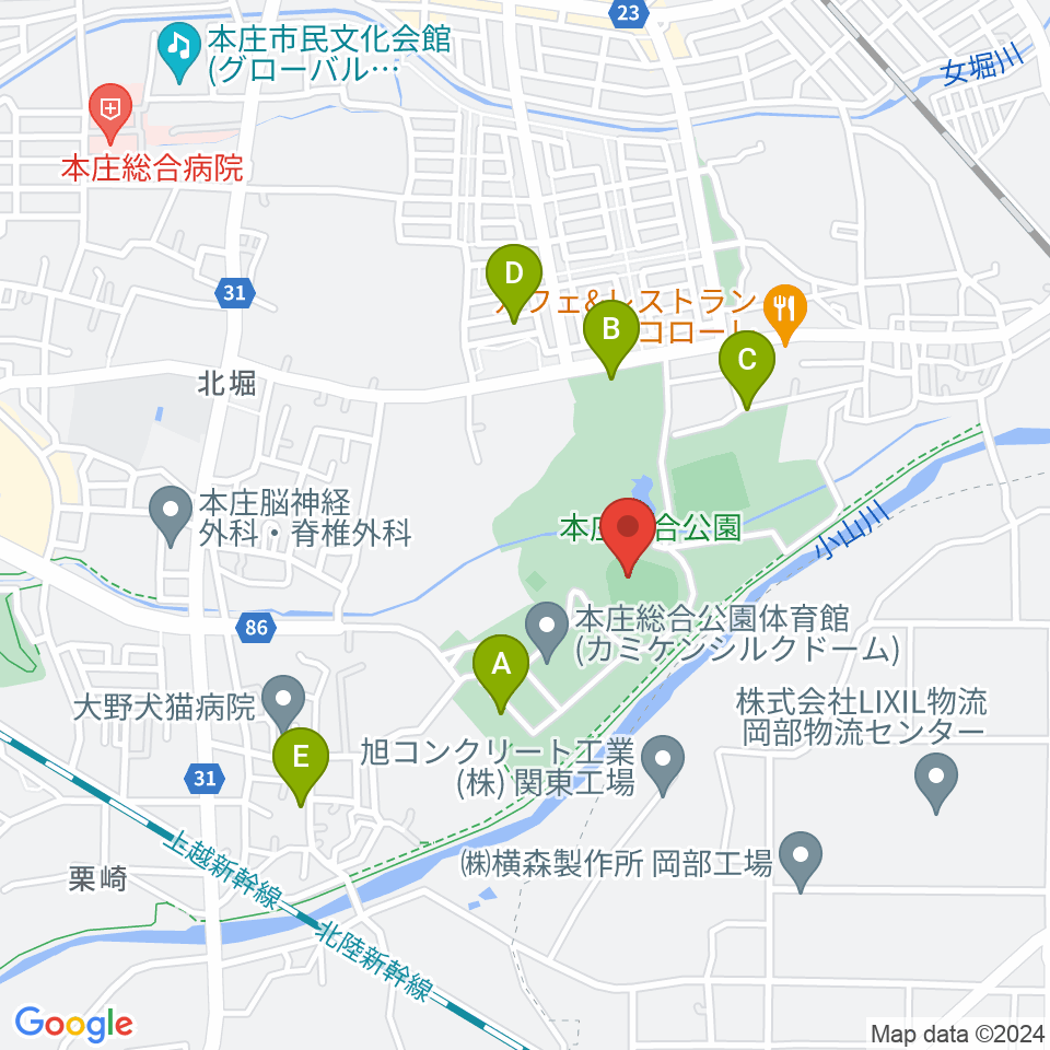 ケイアイスタジアム周辺の駐車場・コインパーキング一覧地図