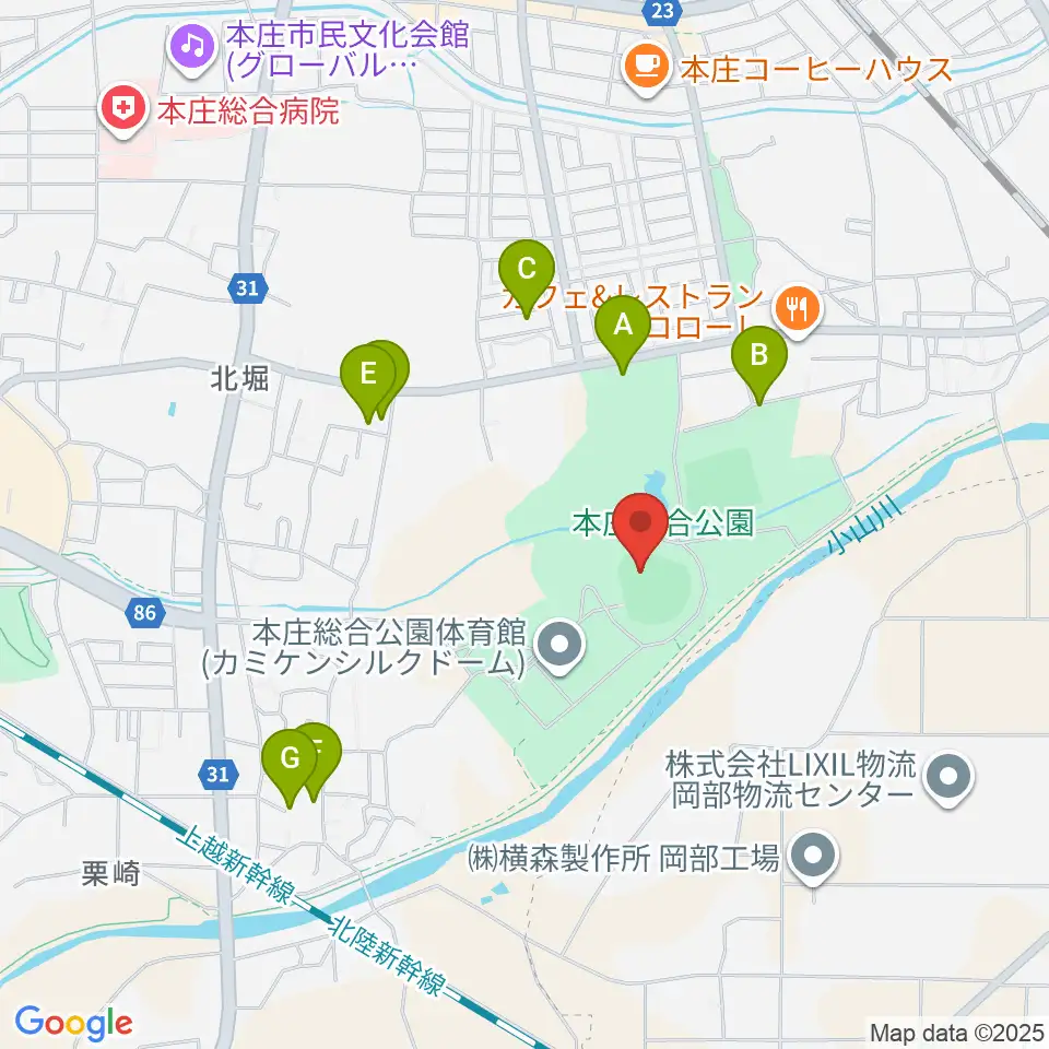 ケイアイスタジアム周辺の駐車場・コインパーキング一覧地図