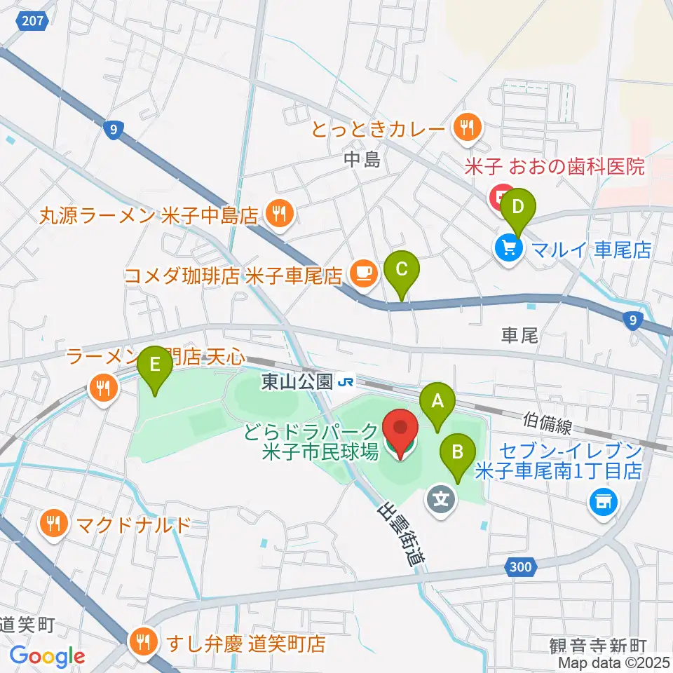 どらドラパーク米子市民球場周辺の駐車場・コインパーキング一覧地図