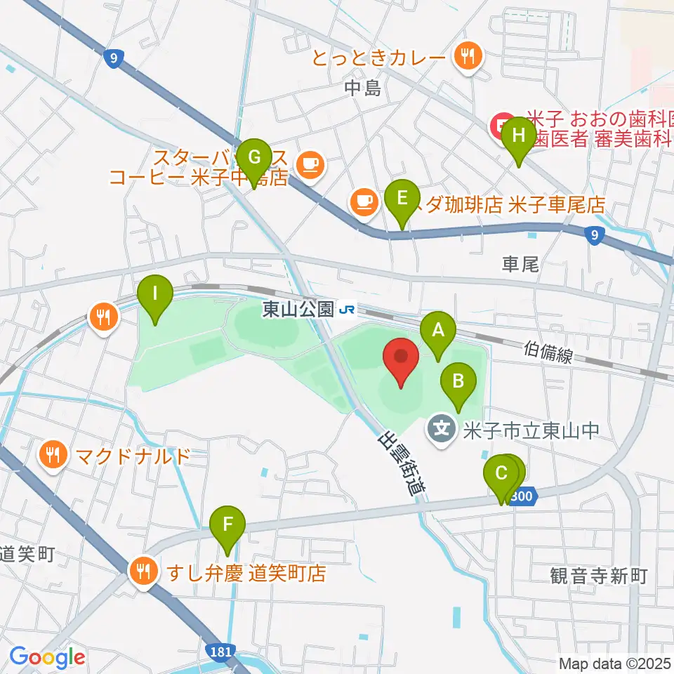 どらドラパーク米子市民球場周辺の駐車場・コインパーキング一覧地図