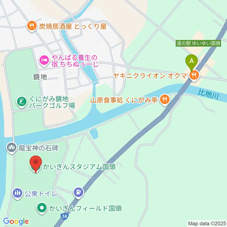 かいぎんスタジアム国頭周辺の駐車場・コインパーキング一覧地図
