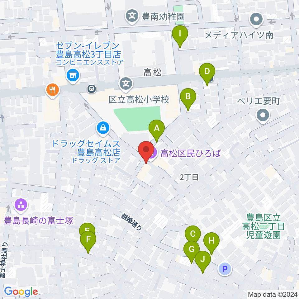 アルトフォニックスタジオ周辺の駐車場・コインパーキング一覧地図