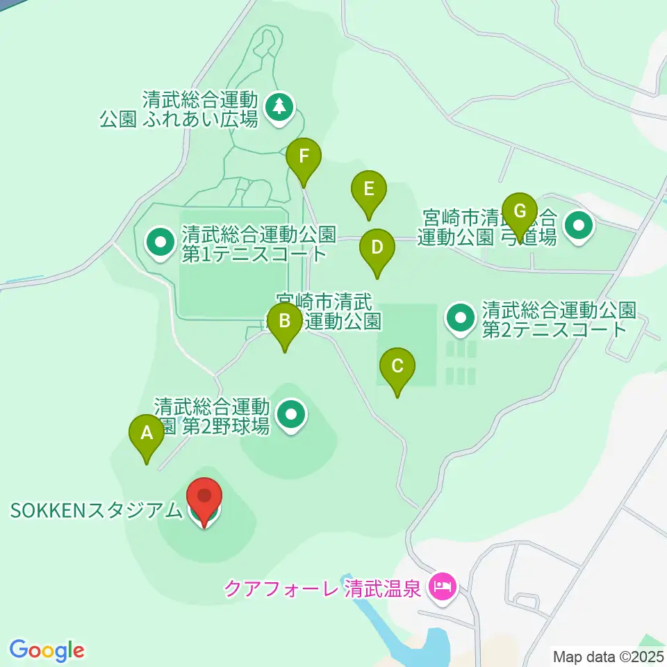 SOKKENスタジアム周辺の駐車場・コインパーキング一覧地図