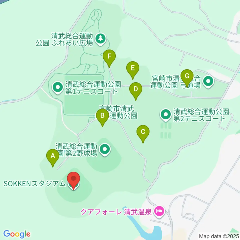 SOKKENスタジアム周辺の駐車場・コインパーキング一覧地図