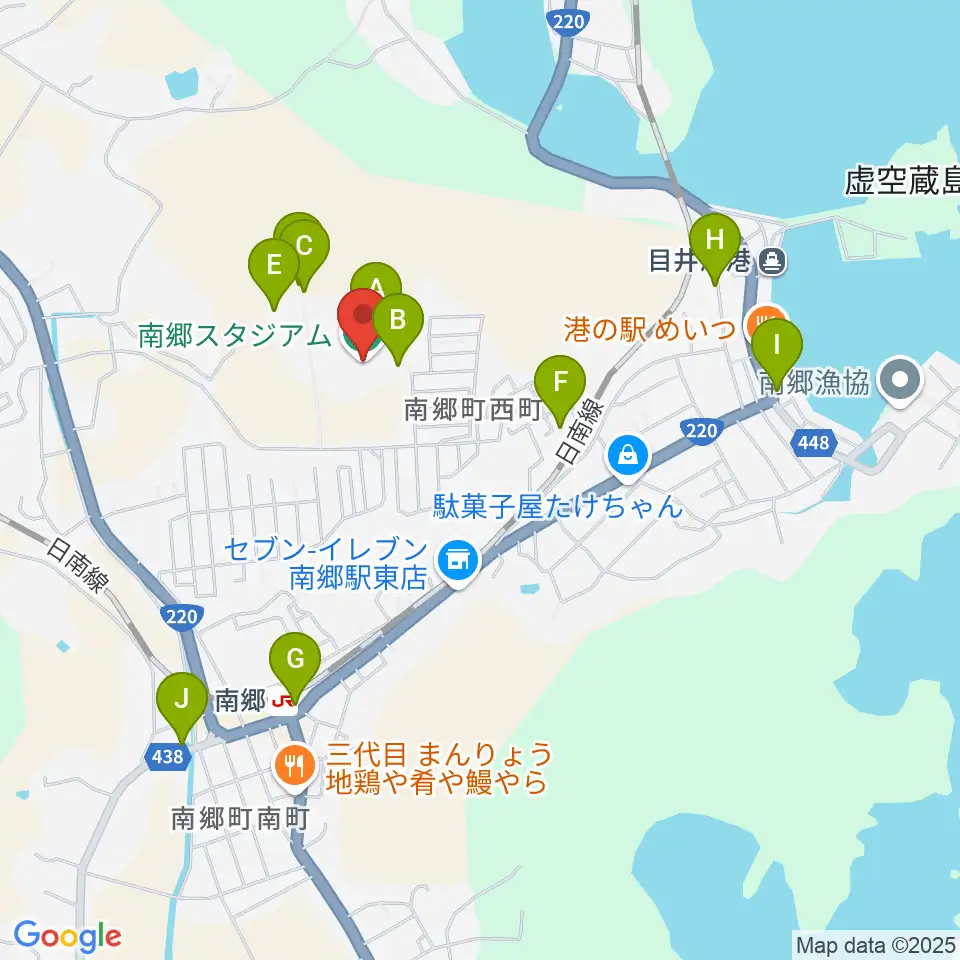 南郷スタジアム周辺の駐車場・コインパーキング一覧地図