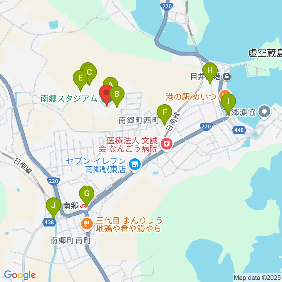 南郷スタジアム周辺の駐車場・コインパーキング一覧地図