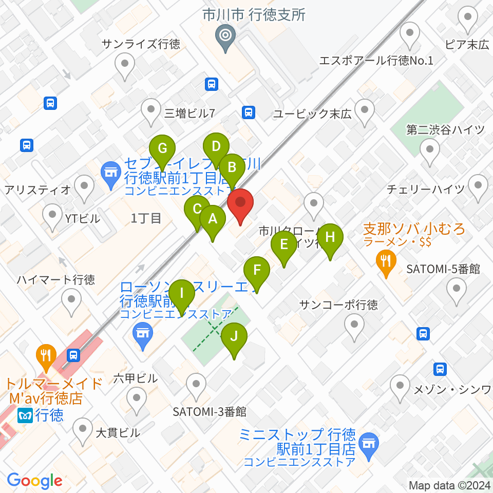 ワイルドフラワー・スタジオ行徳周辺の駐車場・コインパーキング一覧地図