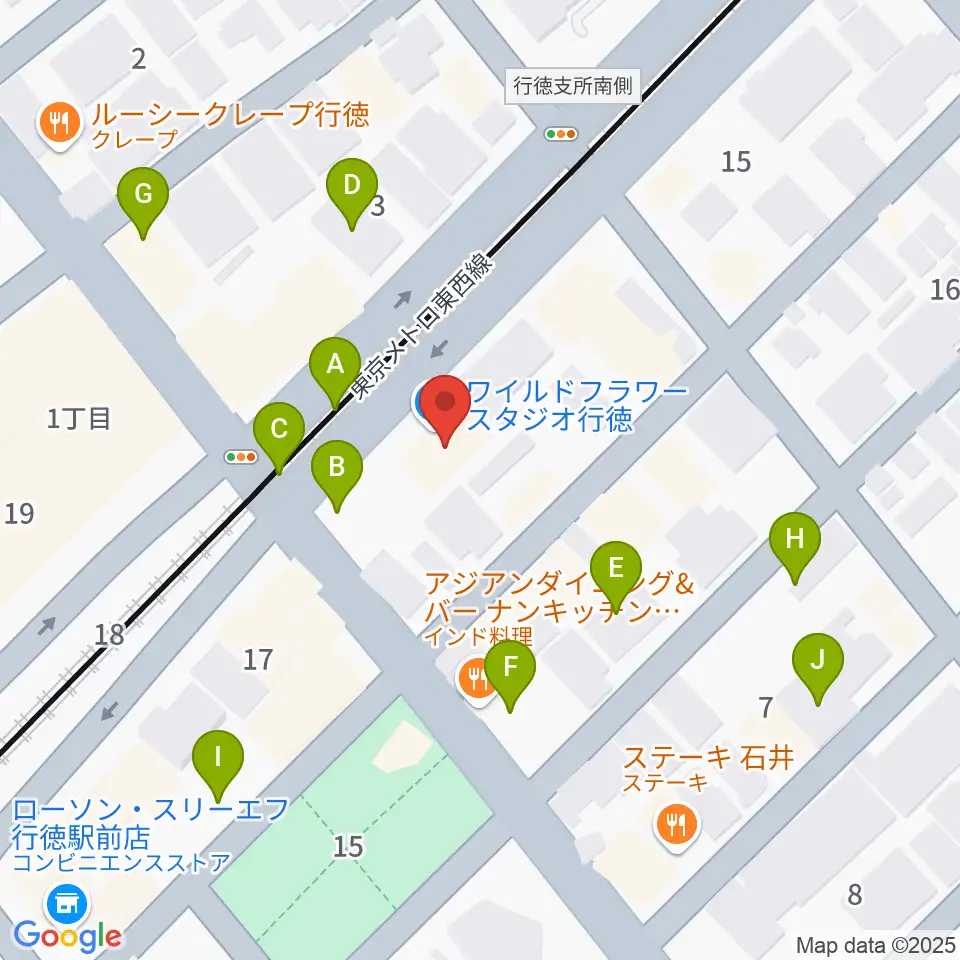 ワイルドフラワー・スタジオ行徳周辺の駐車場・コインパーキング一覧地図