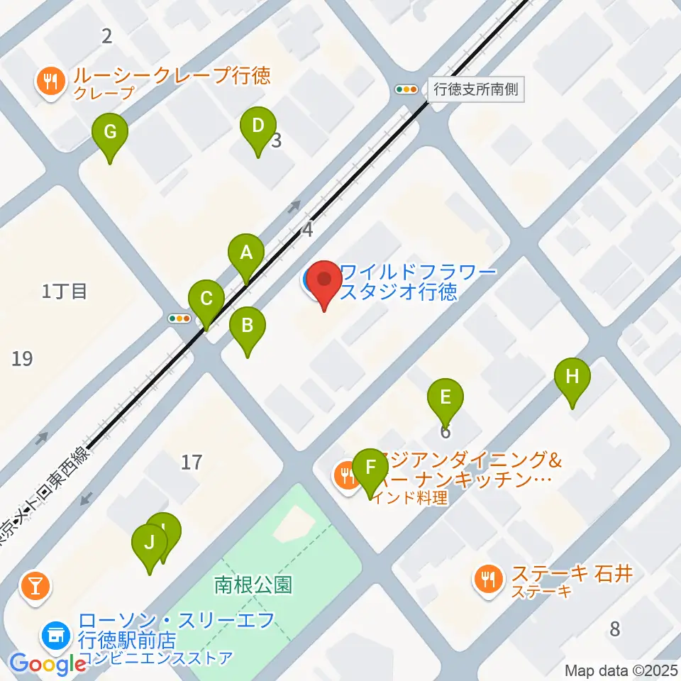 ワイルドフラワー・スタジオ行徳周辺の駐車場・コインパーキング一覧地図