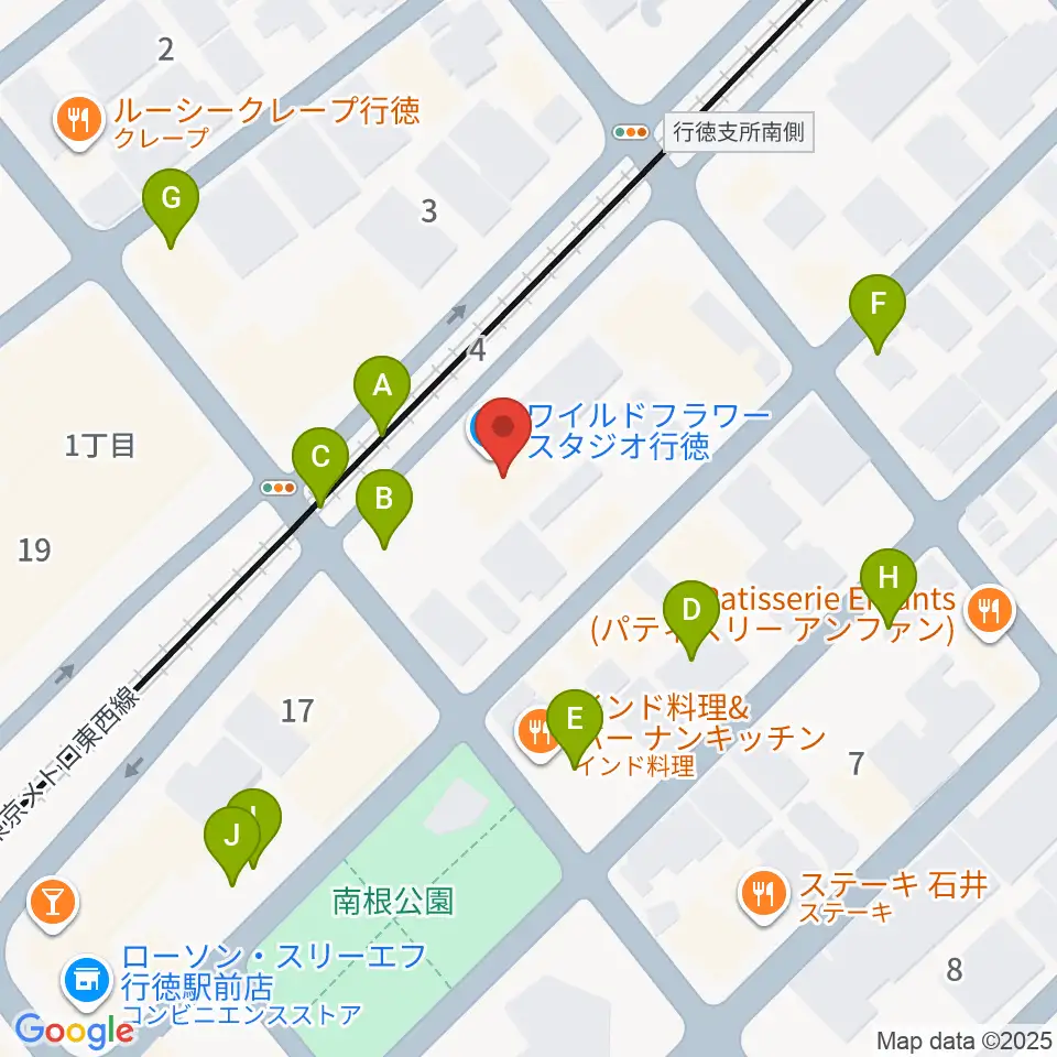 ワイルドフラワー・スタジオ行徳周辺の駐車場・コインパーキング一覧地図