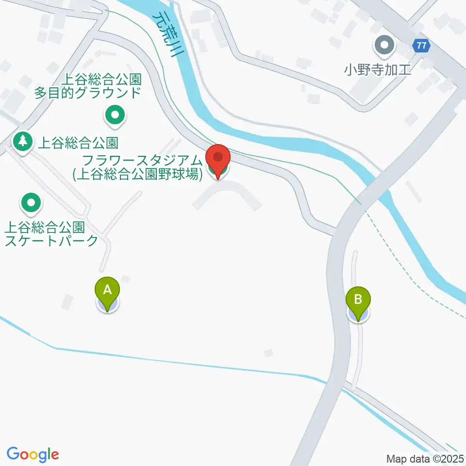 鴻巣フラワースタジアム周辺の駐車場・コインパーキング一覧地図