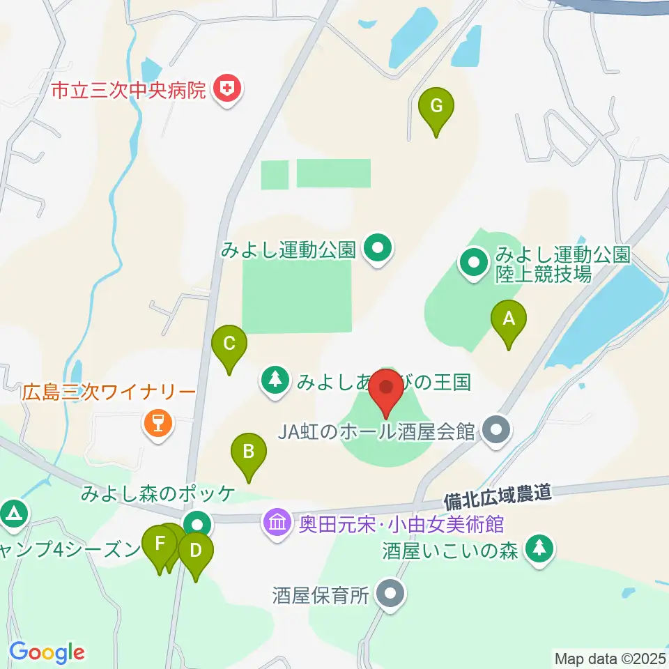 電光石火きんさいスタジアム三次周辺の駐車場・コインパーキング一覧地図