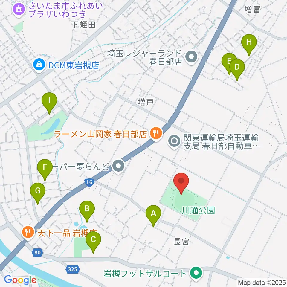 やまぶきスタジアム周辺の駐車場・コインパーキング一覧地図