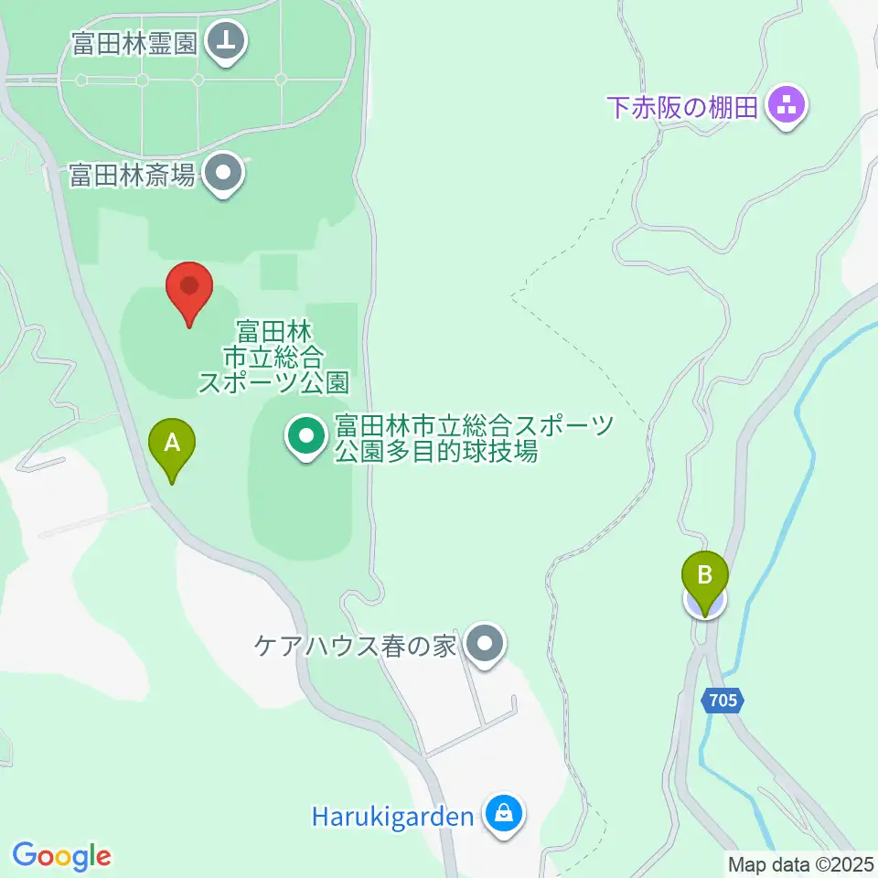 富田林バファローズスタジアム周辺の駐車場・コインパーキング一覧地図