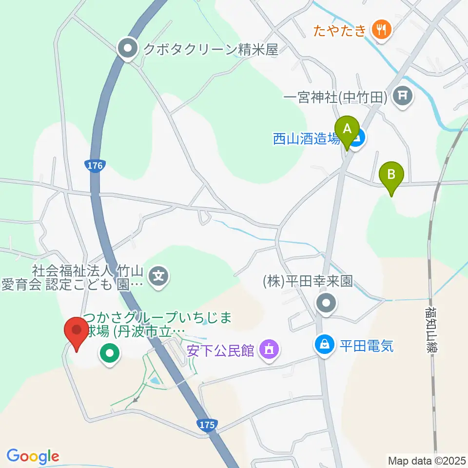 つかさグループいちじま球場周辺の駐車場・コインパーキング一覧地図