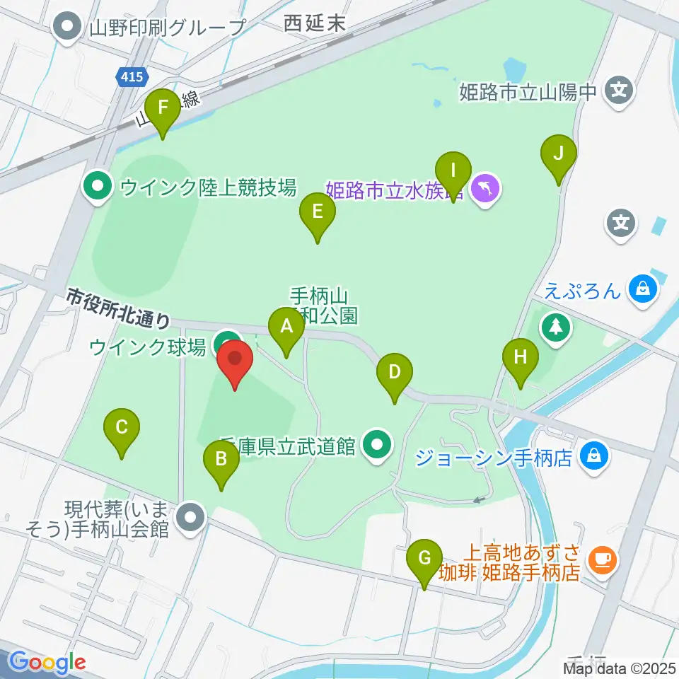 ウインク球場周辺の駐車場・コインパーキング一覧地図