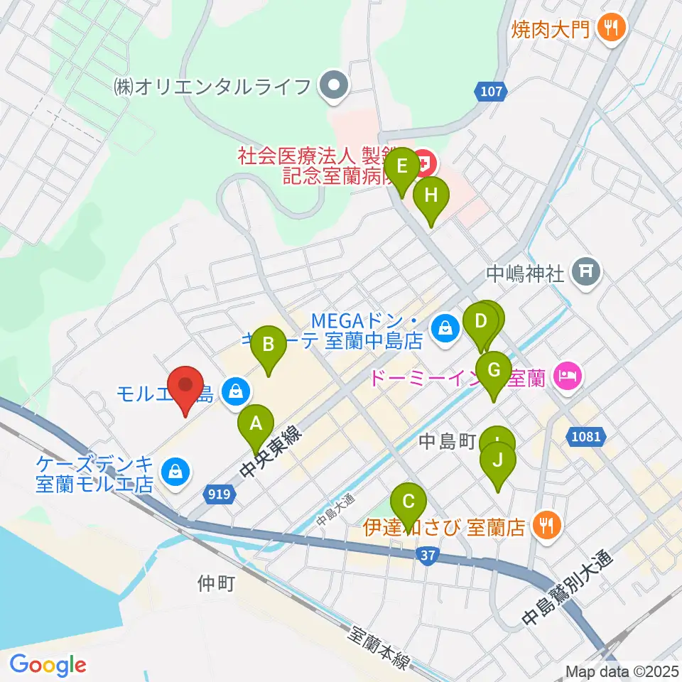 新和産業アイスアリーナ室蘭周辺の駐車場・コインパーキング一覧地図