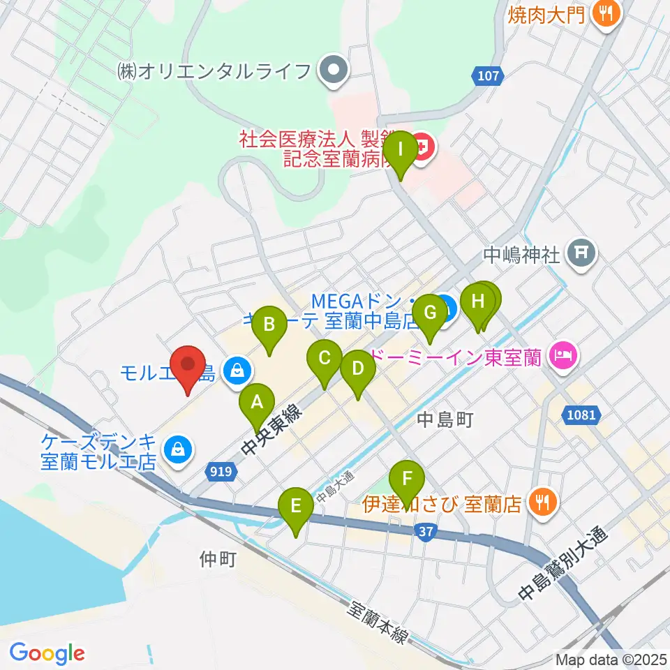 新和産業アイスアリーナ室蘭周辺の駐車場・コインパーキング一覧地図