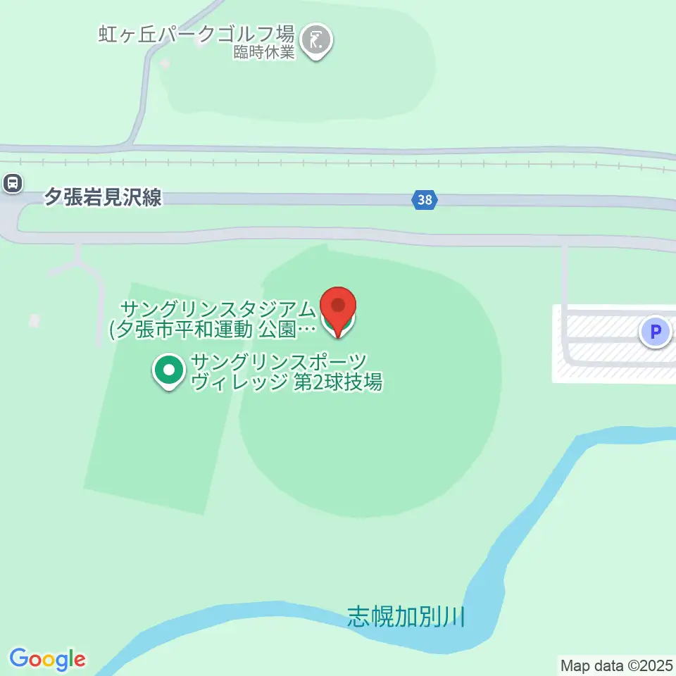 サングリンスタジアム周辺の駐車場・コインパーキング一覧地図