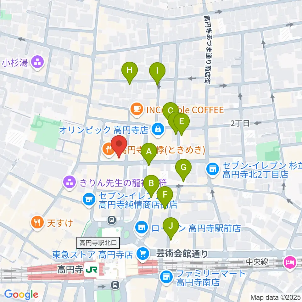 スタジオ・コヤーマR店周辺の駐車場・コインパーキング一覧地図