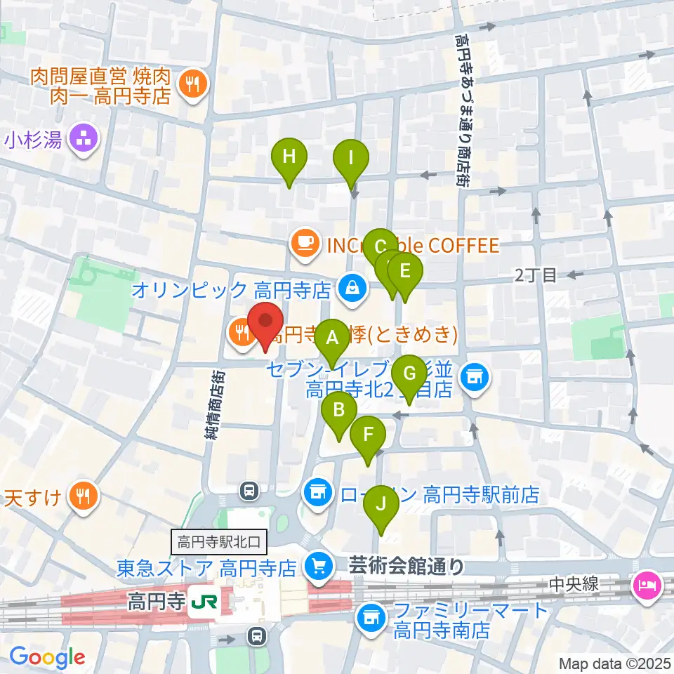 スタジオ・コヤーマR店周辺の駐車場・コインパーキング一覧地図