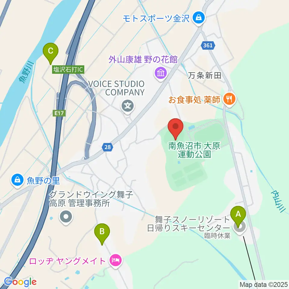 ベーマガスタジアム周辺の駐車場・コインパーキング一覧地図