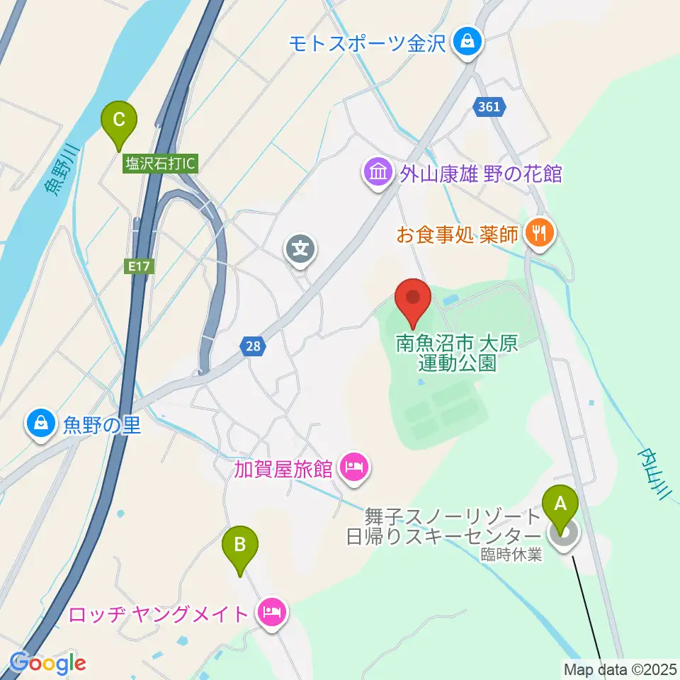 ベーマガスタジアム周辺の駐車場・コインパーキング一覧地図