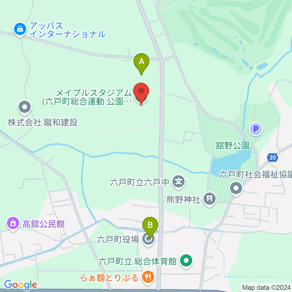 メイプルスタジアム周辺の駐車場・コインパーキング一覧地図