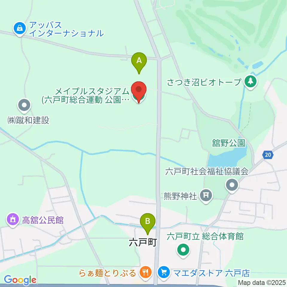 メイプルスタジアム周辺の駐車場・コインパーキング一覧地図