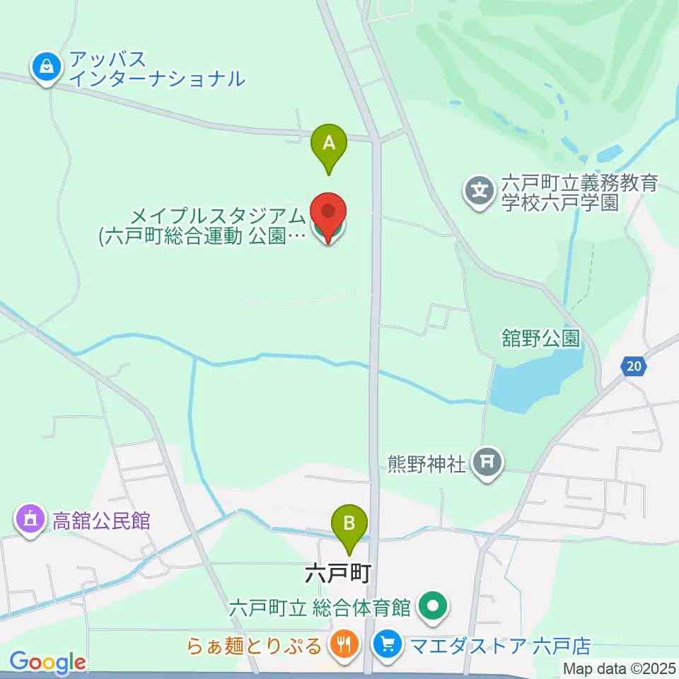 メイプルスタジアム周辺の駐車場・コインパーキング一覧地図